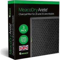 MeacoDry Arete Aktivkohlefilter de für Luftentfeuchter de 20L und 25L, 3er Pack de, beseitigt Gerüche, verbessert die Luftqualität und optimiert el die Leistung.