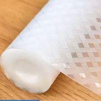Protector de cajón de cocina, tapete inferior transparente, 45 x 500 cm, revestimiento de EVA, impermeable y no adhesivo para gabinetes de cocina.
