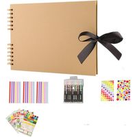 Album Photo (Jaune) , Album Photo Scrapbooking DIY Scrapbooking Set, 40 Pages Scrapbooking Album pour Famille, Voyage, Mariage, Remise de Diplôme
