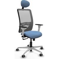 Chaise de bureau piqueras y crespo Zulema gris maille aluminium