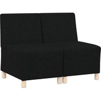 Unité de Sofa Modulaire Sans Accoudoirs 2 pcs,Sofa pour Salon,Banquette Noir CFW635319