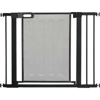 Traphekje, huisdierhekje, hondenhekje, verstelbaar van 75 cm tot 103 cm, zwart