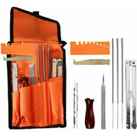 Kit de afilado universal portátil para motosierras, con limas de 4 mm (5/32"), 4,8 mm (3/16") y 5,5 mm (7/32").
