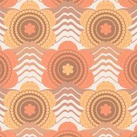 Retro wallpaper wall Profhome 395393 hot embossed non-woven wallpaper slightly textured with floral pattern matt brown orange red beige ochre yellow 4,5 m2