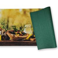 WOHNDIRECT Moderner Küchenläufer OLIVEN - 1 Stück 50x250 cm, Grün