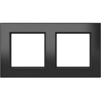 Homematic IP Funk Rahmen IP Glasrahmen – 2-fach, schwarz