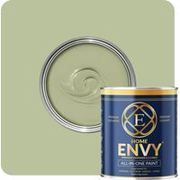 ENVY All-in-One Paint - High Coverage Paint for Interior & Exterior Walls, Wood & Furniture - Multi Surface Paint & Primer - Designer Colours For All Walls - Sage Green - 5L - Matt