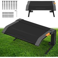 Wolketon Garaje para cortacésped Techo plegable 72x56x36 cm Techo gris negro Estructura de acero negro Garaje para cortacésped Protección exterior