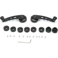 Manivelle de Fenêtre, Kit de Manivelle de Lève-vitre en Alliage D'aluminium CNC Noir 3 Pouces Compatible avec Chevy.