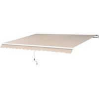 Store banne en aluminium, store banne à bras articulés, store banne de 3 m de large, store banne de balcon, pare-soleil pour balcon, beige