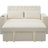 Canapé multifonctionnel convertible Chenille Beige 140.00x137.00x84.00 ZIPSOFA