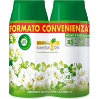 Air Wick Freshmatic Ricarica Bipacco Fresia Bianca e Gelsomino Profumatore per ambiente 250 ml x 2