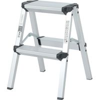 STEP Marchepied double pliable en aluminium 2 marches