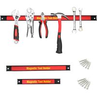 Costway – Barres magnétiques pour outils 3 pièces – Aimant puissant 200mm, 305mm, 460mm – Capacité de charge jusqu'à 10kg – Rangement efficace