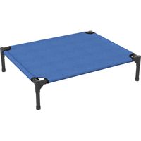PawHut Coussins de Panier pour Chien, Lit Élévateur pour Intérieur/Extérieur, Support en Acier avec Tissu Oxford, 76x61x18 cm, Bleu