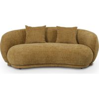Divano Curvo di Design Stile Contemporaneo Rivestito in Chenille - Curvy Mostarda
