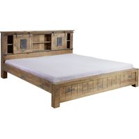 RAILWAY 174 Letto matrimoniale in legno di mango - laccato / natur 200x200