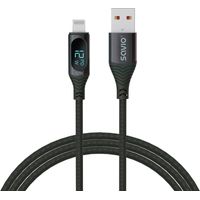 savio usb - Lightning-Kabel mit Display, cl-173, 1 m, schwarz