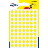 Avery PSA08J étiquette auto-collante Cercle Permanent Jaune 420 pièce(s)