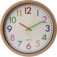 MINKUROW Orologio Da Parete Senza Ticchettio Per Bambini, Orologio Da Parete Silenzioso Senza Ticchettio Numero Colorato Decorazione Della Stanza Dei Bambini