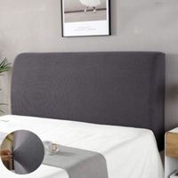 CSPARKV Housse Tete de lit,Housse de Protection de tête de lit Housse De Tête De Lit Lavable Anti-poussière Pack Complet 360 ° Gris 150cm Convient pour Une tête de lit 140-170cm