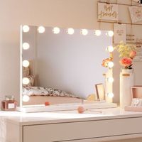 SONNI Miroir de Maquillage Lumière éclairage LED avec 15 lumières Hollywood Miroir de Maquillage Contrôle Tactile Professionnel 58x45.5x12cm