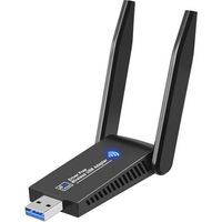 Dongle WiFi puissant, dongle WiFi USB 3.0 double bande, dongle WiFi 2,4 G/5,8 GHz, adaptateur USB WiFi pour PC/ordinateur portable/ordinateur de bureau/tablette, compatible avec Windows 11/10/8/7/Vist