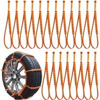 40er Set Schneeketten für Auto, Universal Anti-Rutsch Reifen-Kabelbinder, Notfall Anfahrhilfe für Schnee & Matsch, Verstellbare Schneeketten-Gurte für PKW, SUV & LKW - Einfache Montage ohne Wagenheber