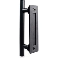 Poignée De Porte Coulissante En Acier Inoxydable, Poignée De Porte De Grange Coulissante - Poignée Ronde Simple - Noir