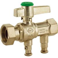 GRUPPO USCITA CONTATORE CON RITEGNO E SCARICO F1/2"" x 3/4""F Girevole