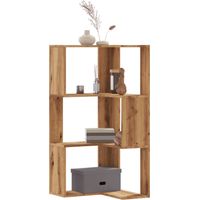 Vidaxl – Bibliothèque d'angle 3 niveaux en bois d'ingénierie – Dimensions 50x50x102 cm – Espace optimisé pour rangement – Idéale pour petits espaces