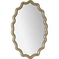 Miroir ondulé doré champagne - doré champagne