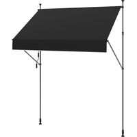 Store Manivela Toldo Rétractable 200x120x210-310cm Balcon Terrasse Noir