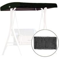 (Size:191x120x23cm,Color:Black)Replacement Canopy for Swing, 3 Seater Replacement Cover, Garden Swing Roof, Waterproof Canopy Cover for Swinging Gardens and Terraces