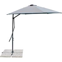 Gartenschirm 2,5x2,5 Meter mit Mantovana und winddichtem Pecus