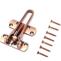 Métal Alliage de Zinc Assurance Antivol Porte Sécurité Chaîne Maison Serrure Hôtel Épaissi Antivol Boucle Antivol,Or rose