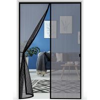 Moustiquaire Porte Fenêtre 100x200cm, Rideau Anti Moustique Magnétique Fermeture Automatique, Moustiquaire Aimantée Pour Porte Fenetre