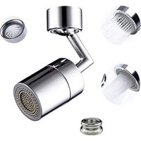 Filtro universal antisalpicaduras para grifo, cabezal de plástico giratorio de 720° y material ABS, antisalpicaduras, espuma enriquecida con oxígeno.
