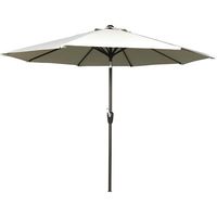 Signature Weave 2.5m Table Parasol Sun Shade Umbrella With Tilt Beige Canopy
