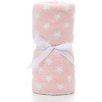 Couverture Bébé Naissance Polaire Plaid Bebe Douce pour Fille et Garçon comme cadeau de naissance 75 100CM, Rose