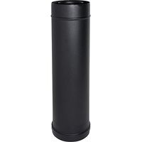MBM – Conduit de fumée coaxial noir D. 80/130 L 1 m – Acier inoxydable AISI 316 – Conforme UNI 1856/2 – Pour poêle à granulés