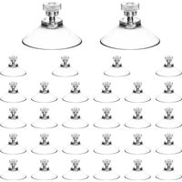 Pack of 30 Suction Cups, Suction Cups for Windows, Diameter 40 mm with Knurled Nut, Suction Cup with Thread