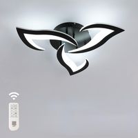 COMELY Dimmabile moderna Luce a soffitto a LED Dimmabile 35W 3937LM ACRILICO 3000K-6500K Illuminazione Illuminazione LIGHTING PIRMA DA Dia 58 cm (nero)