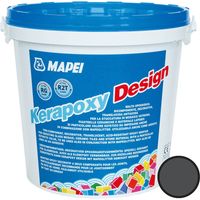 Mapei Kerapoxy Design Mortero epoxi decorativo, resistente a los ácidos, para juntas de mosaicos, piscinas y más, Antracita (MAP