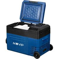 Muvip nevera compresor portatil blue 22 litros - temperatura entre -20º/+20º - 60w - doble zona - asas de transporte y tirador - ruedas - compresor silencioso - color azul