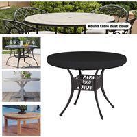 Housse Pateau Table de Jardin Housse Protection Table Jardin Ronde Bache Table de Jardin Exterieur Housse de Protection Ronde pour Table de Jardin Imperméable Anti UV Tissu Oxford Ø110X10cm