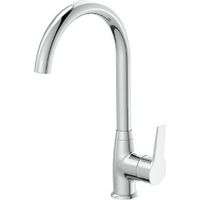 Grifo Fregadero Cromado Con Caño Alto - Serie Hellis