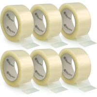 Waytex 930709 - Nastro adesivo da imballaggio, trasparente, silenzioso, in polipropilene, spessore 28 micron, larghezza 50 mm, lunghezza 66 m, confezione da 6 rotoli