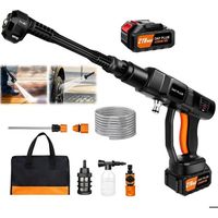 Cordless 6-in-1 Pressure Washer with Battery - Portable Pressure Washer for Car, Fence, Floor Cleaning