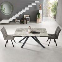 Tavolo allungabile 240 cm piano gre's porcellanato NESTORE Grigio